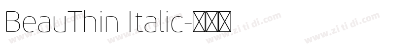 BeauThin Italic字体转换